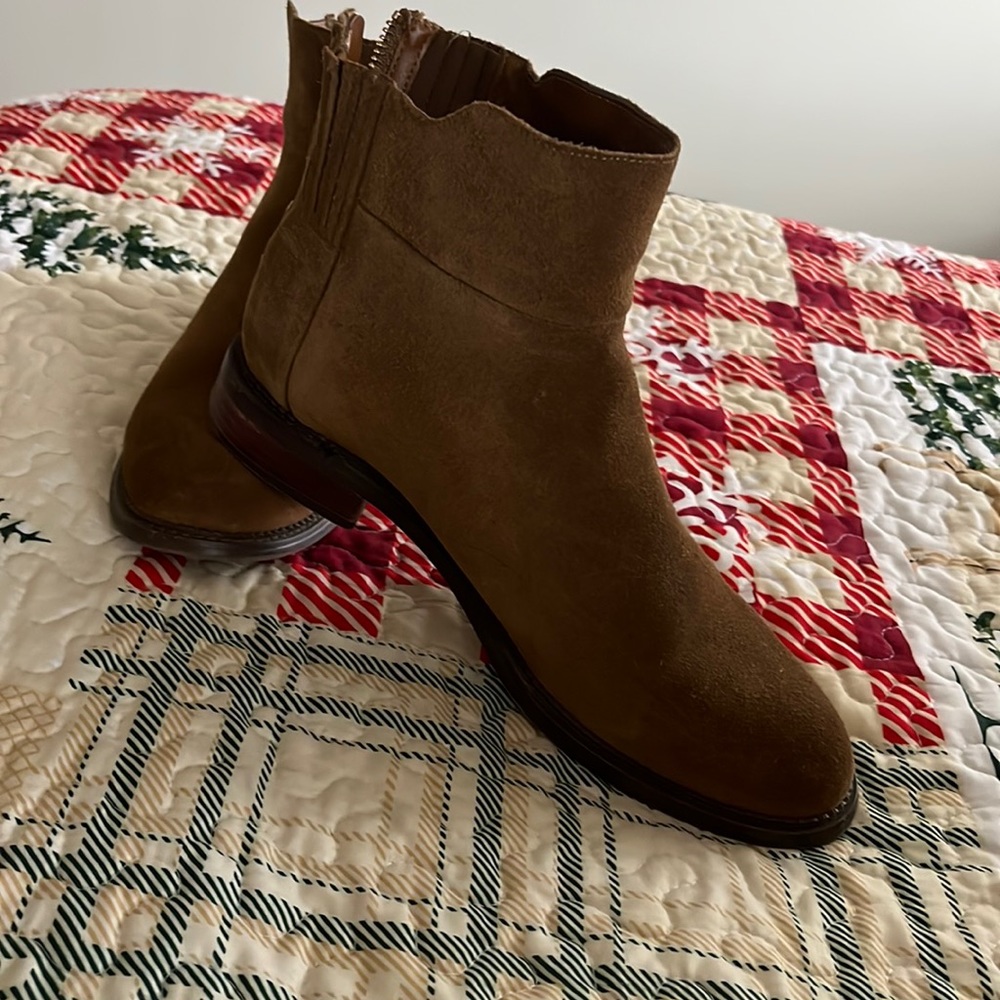 Franco Sarto Leather Suede Ankle Boots - Picture 2 of 11